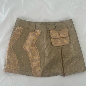 Custo Barcelona - Mini Gold Skirt EU34